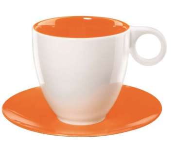 Colour it Kaffeetasse 0.2 lt. mit Unterer orange