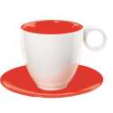 Colour it Kaffeetasse 0.2 lt. mit Unterer rot