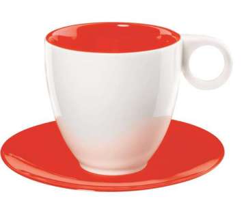 Colour it Kaffeetasse 0.2 lt. mit Unterer rot