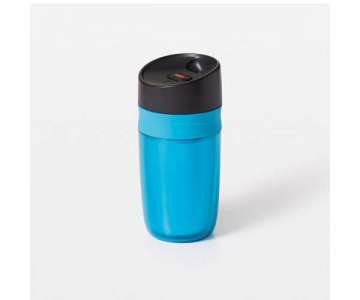 Single Travel Mug doppelwandig, blau, 0.28 lt (neu)