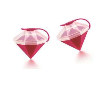 Eiskristall 2er Set Diamant fuchsia