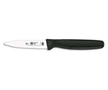 Atlantic Chef Pariermesser mit Wellenschliff 8cm schwarz