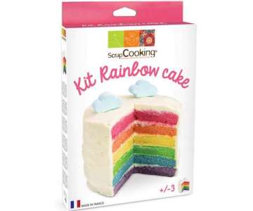 Set Regenbogen Cake mit 4 Farbpulver