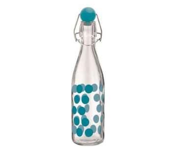 Dot Dot Glasflasche aqua blau, 1 lt