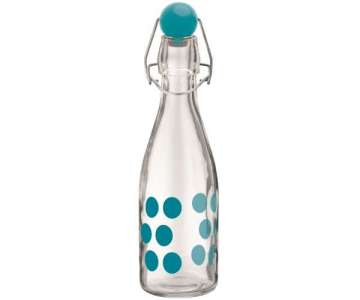 Dot Dot Glasflasche aqua blau, 0,25 lt