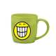 Smiley Porz. Espressotasse grn/Emoticon breit.Grinsen 7.5cl