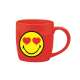 Smiley Porz. Espressotasse rot/Emoticon love 7.5cl