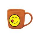 Smiley Porz. Kaffeetasse coral/Emoticon yummy 20cl