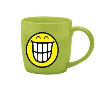 Smiley Porz. Teetasse orange/Emoticon yummy 35 cl