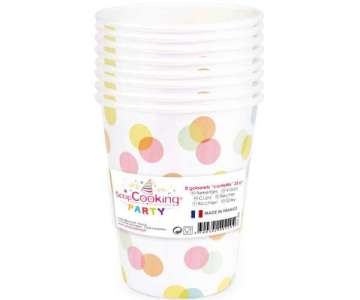 Becher Karton, 8 Stk. Confetti 25cl