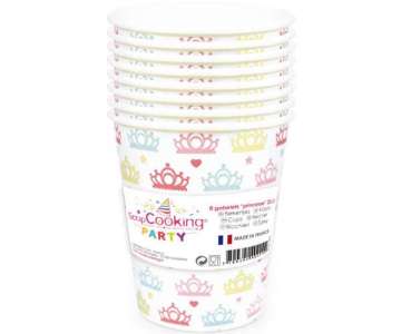 Becher Karton, 8 Stk. Prinzessin 25cl