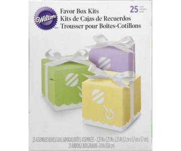 Geschenkbox Babyrassel, assortiert, 6x6x6 cm, 25 Stk.