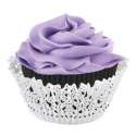 Cupcake Backfrmchen 2er Set m. Spitzen, schwarz, 48 Stk.