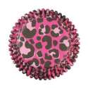 Cupcake Backfrmchen (Folie), Leopard Pink 36 Stk.