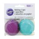 Cupcake Mini-Backfrmchen Juwel, gold/violett/trkis, 100