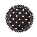 Cupcake Backfrmchen Dots, schwarz, 75 Stk.
