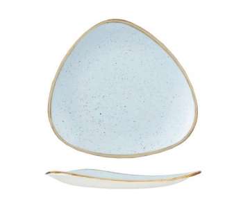 Stonecast Hellblau Triangel Teller flach 19.2cm