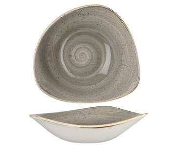 Stonecast Grau Triangel Teller tief 18.5cm