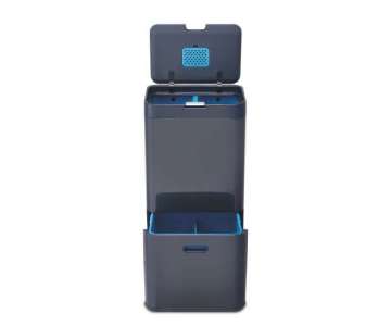 Totem 58l Recycling Station, graphite/blau, 40x30x79.7 cm