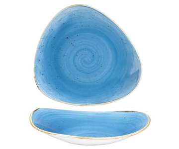 Stonecast Blau Triangel Teller tief 23.5cm