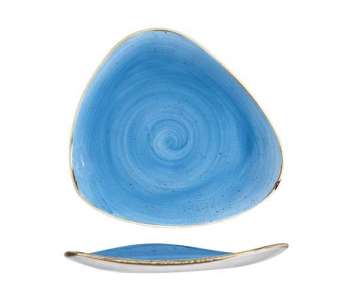 Stonecast Blau Triangel Teller flach 19.2cm