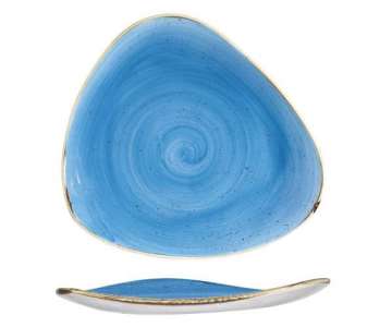 Stonecast Blau Triangel Teller flach 31.1cm