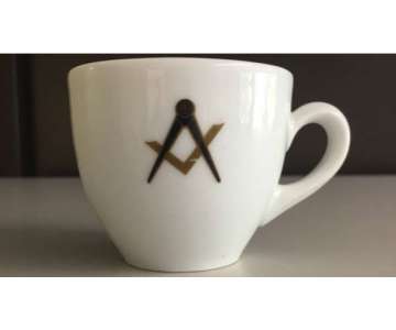 Classic Espresso Obertasse weiss mit Logo 2-farbig (Haari)