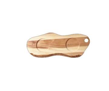 Naturale Wood Holzbrett 41x15cm mit 2 Vertiefungen