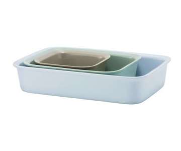 Cook & Serve 3-tlg. Auflaufform, blau