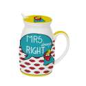 Mrs. Right Porzellanbecher 300 ml, m. Deckel u. Lffel