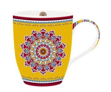 Bohemian Porzellanbecher 350 ml, gelb