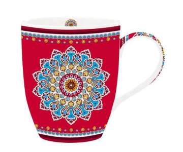 Bohemian Porzellanbecher 350 ml, rot