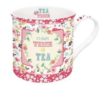 Time for Tee Porzellanbecher 300 ml in GB, pink