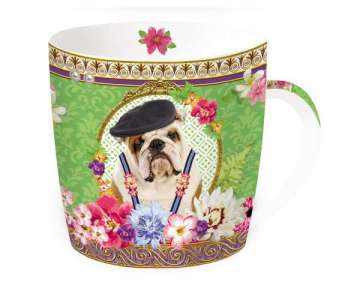 Fancy Animals Bulldogge Porzellanbecher, 350 ml in GB