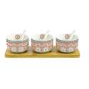 Granada Appetizer Set m. 3 Schalen, 2 Lffel und Bambus Tabl