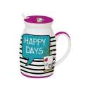 Happy Days Porzellanbecher 300 ml, m. Deckel u. Lffel