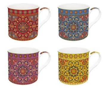 Art Around the World Mandala 4er Set Porzellanb. 300ml in