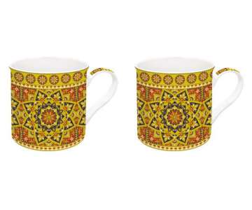 Art Around the World Mandala 2er Porzellanbecher 300 ml in