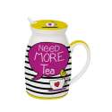 Need more Tea Porzellanbecher 300 ml, m. Deckel u. Lffel