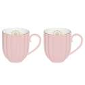 Royal Pink m. Gold 2er Porzellanbecher 275 ml in GB