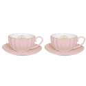 Royal Pink m. Gold Espressotassen 2er Set 100 ml in GB