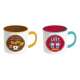 Retro Break Coffee 2er Set Keramikbecher 300 ml, rot u. br