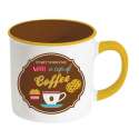 Retro Break Coffee Keramikbecher 300 ml, braun