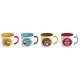 Retro Break Coffee 4er Set Keramikbecher 300 ml