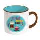 Retro Break Coffee Keramikbecher 300 ml, blau