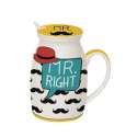 Mr. Right Porzellanbecher 300 ml, m. Deckel u. Lffel