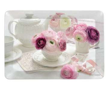 Tea and Roses Tablett 31x23 cm