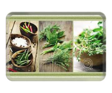 Kitchen Herbs Tablett 21x15 cm