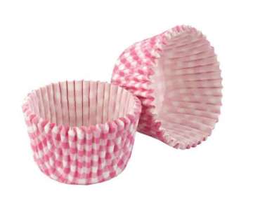 Cupcake Formen weiss/kariert, pink, 32 Stk.