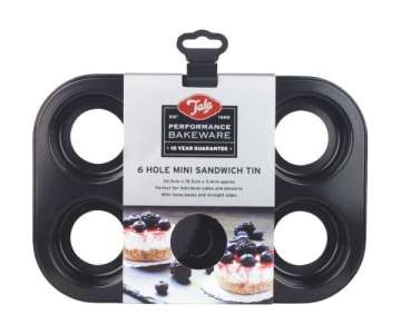 Backform 6er mini Sandwhich ohne Boden, Antihaft